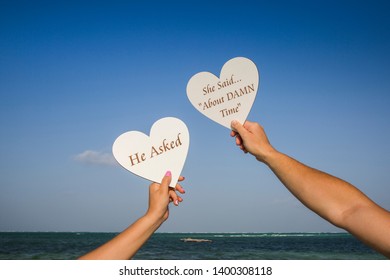 beach wedding photo props