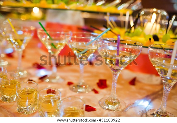 Wedding Reception Fruits Cake Drinks Stock Photo Edit Now 431103922