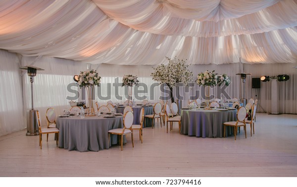 Wedding Reception Grey Wedding Decor Decor Stock Photo Edit