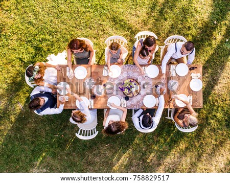 Similar – Image, Stock Photo View into the backyard