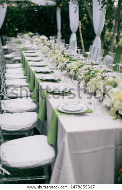 Wedding Reception Table Setting Fine China Stock Image Download Now