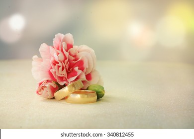 Wedding Ring Against Flower Background Stock Photo 339545735 | Shutterstock