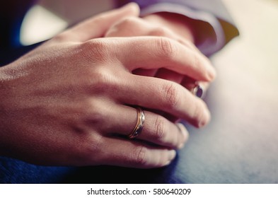 Wedding Ring On Mans Hand 260nw 580640209 