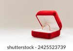 wedding ring on white background.
