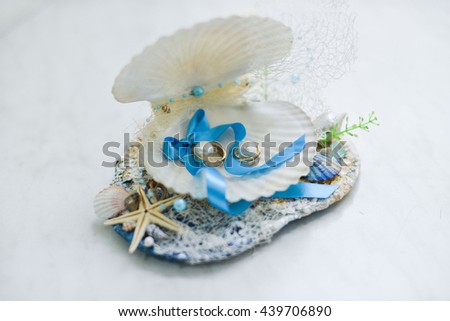 Wedding ring in a shell shell rings wedding
