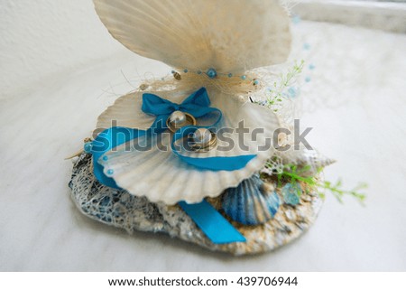 Wedding ring in a shell shell rings wedding