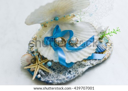 Wedding ring in a shell shell rings wedding