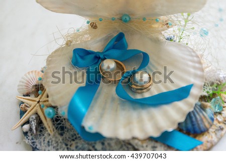 Wedding ring in a shell shell rings wedding