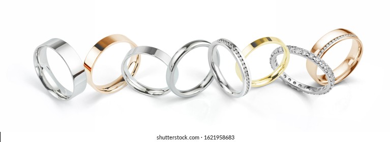 Wedding Rings Banner White Background  - Shutterstock ID 1621958683