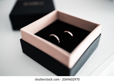 Wedding Rings In Beautiful Box, Symbol Of Love