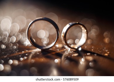 wedding rings close up