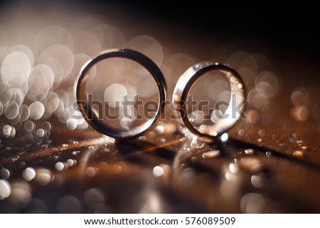 wedding rings close up