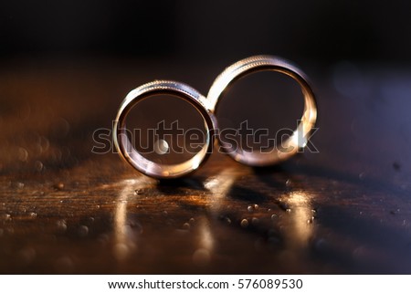wedding rings close up