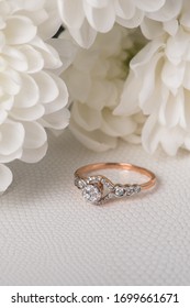 wedding, wedding rings, flowers, engagement