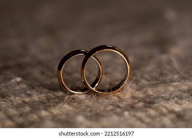 Wedding Rings. Gift. Card. Love Concept. Wedding Day. Ring. Photo. Background. 