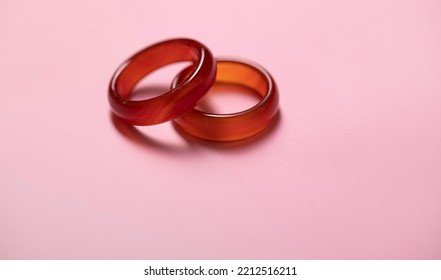 Wedding Rings. Gift. Card. Love Concept. Wedding Day. Ring. Photo. Background. 