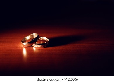 Wedding Rings On The Table