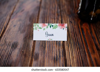 Wedding Seating Chart With Flowers For A Groom