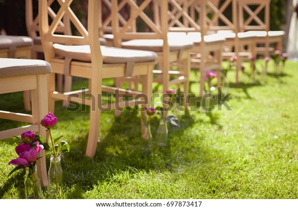 Wedding Set Garden Wedding Ceremony Wedding Stock Photo Edit Now