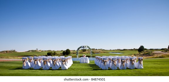 Wedding Setup at a Golf Course