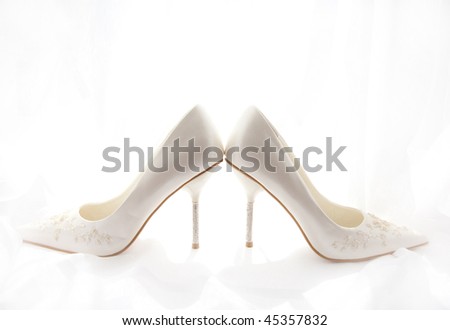 Wedding shoes on white