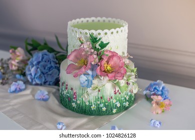 Beautiful Cake Hydrangeas Wedding Images Stock Photos Vectors Shutterstock