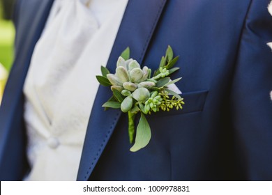 Wedding Suit With Corsage