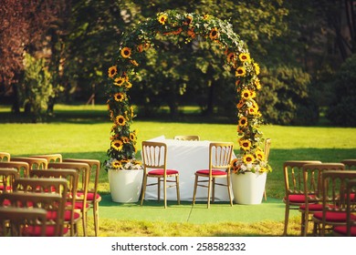 Wedding Sunflower Ceremony 