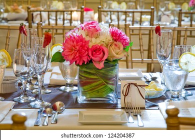Wedding Table Decoration And Floral Centerpiece