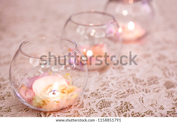 wedding table decorations tea lights