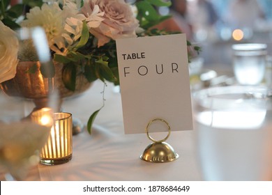 Wedding Table Number Guests Reception