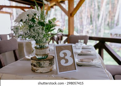 Wedding Table On Rustic Wedding