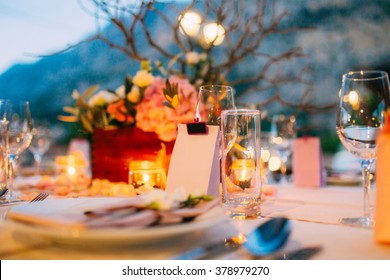 Wedding table outdoors