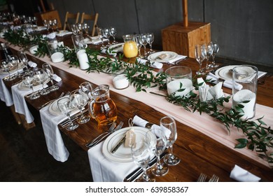 Wedding Table Ready For Dinner