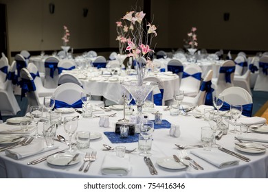 Wedding Table Set Up Ready For Guests