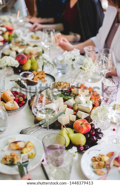 Wedding Table Setting Festive Table White Stock Photo Edit Now