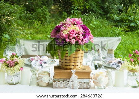 Wedding Table Setting Rustic Style Wedding Stock Photo Edit Now