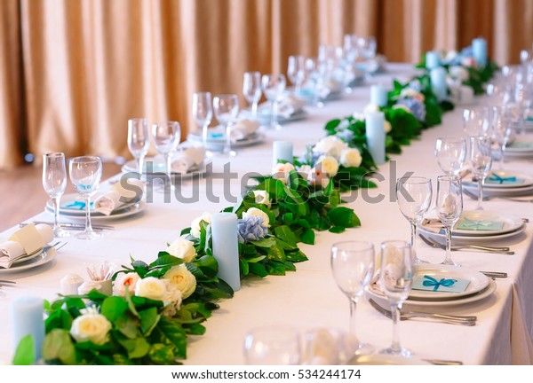 Wedding Table Settings Stock Photo Edit Now 534244174