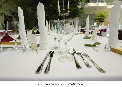 Wedding Tables At Luxury Wedding Hall