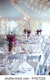 Wedding Tables Set For Fine Dining