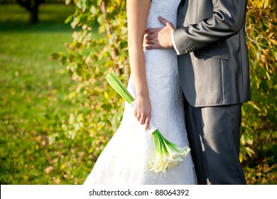 Wedding Theme, Holding Hands Newlyweds