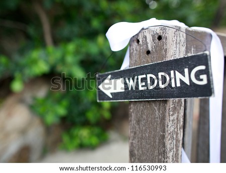 Wedding Wood Sign