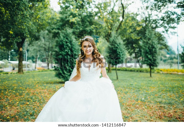 Wedding Young Beautiful Bride Hairstyle Makeup Stock Photo Edit