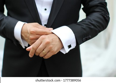weddings stylish groom or groomsmen in suit