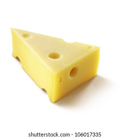 A Wedge Of Cheese With Holes.