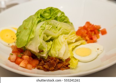 Wedge Iceberg Salad With Bacon Tomato And Egg