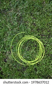 Weed Eater String In A Yard