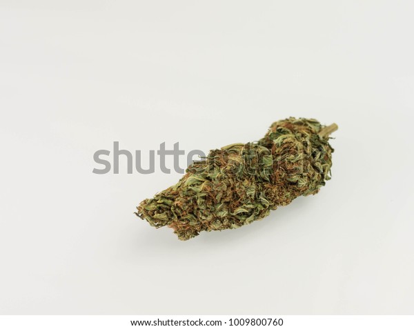 Weed Nug Ultra Close Orange Hairs Stock Photo Edit Now 1009800760
