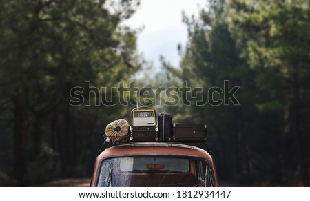 Similar – Image, Stock Photo mountain tour Wood Old