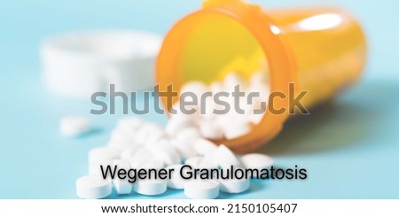 Wegener Granulomatosis. Wegener Granulomatosis text in medical background. Rare Disease concept Stock photo © 